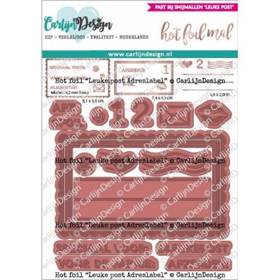 CarlijnDesign Hotfoil Stamps - Snailmail Address Label